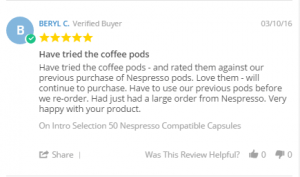 beryl c coffee pod review