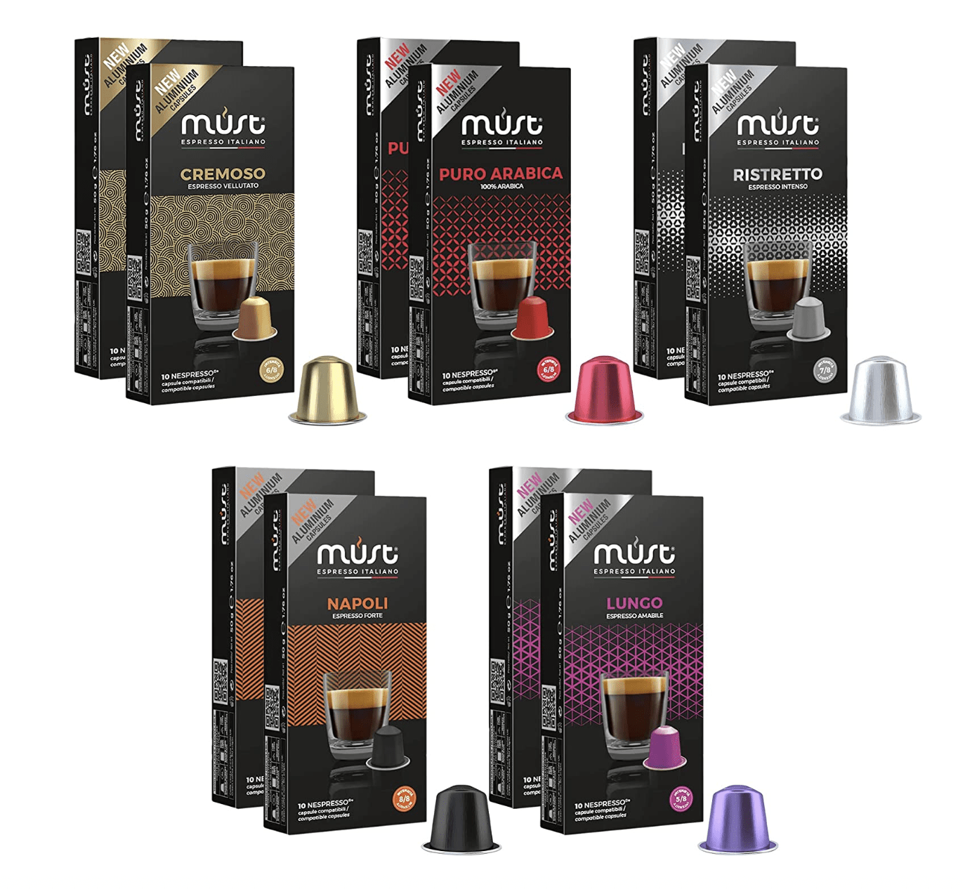 ALUMINIUM CAPSULES MIXED CARTON (100 PODS)